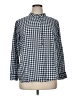 Talbots 100% Cotton Checkered-gingham Blue Long Sleeve Button-Down Shirt Size 1X - photo 1