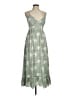 Simplee 100% Polyester Paisley Green Casual Dress Size M - photo 1