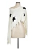 Shein 100% Acrylic Stars Ivory Pullover Sweater Size L - photo 1