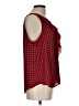 Elle 100% Polyester Red Sleeveless Blouse Size L - photo 4