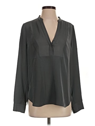 Vince. Long Sleeve Silk Top (view 1)