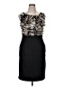 Connected Apparel 100% Polyester Graphic Black Cocktail Dress Size 14 - photo 1