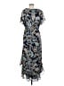 Chico's 100% Polyester Paisley Blue Casual Dress Size Med (1) - photo 2