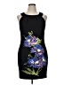 Connected Apparel Graphic Black Cocktail Dress Size 14 - photo 1