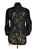 Catherine Malandrino Damask Graphic Jacquard Paisley Black Long Sleeve Blouse Size 6 - photo 2