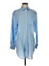 Gap Solid Blue Long Sleeve Button-Down Shirt Size XS - photo 1