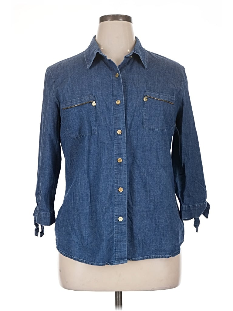 Pre-owned Anne Klein Denim Jacket In Blue