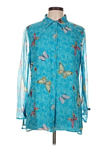 Chadwicks Long Sleeve Silk Top (view 1)