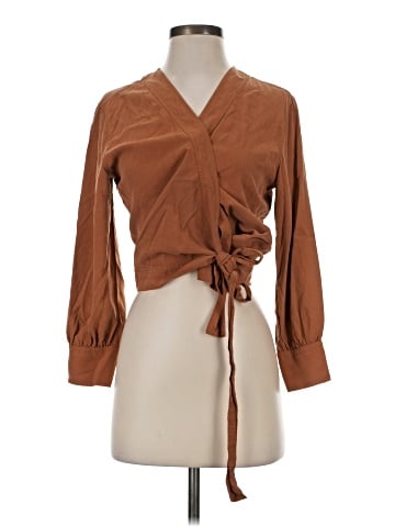 Everlane 3/4 Sleeve Silk Top (view 1)