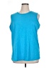 Basic Editions Blue Sleeveless T-Shirt Size 1X - photo 1