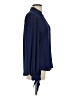Express 100% Polyester Blue Long Sleeve Blouse Size S - photo 4