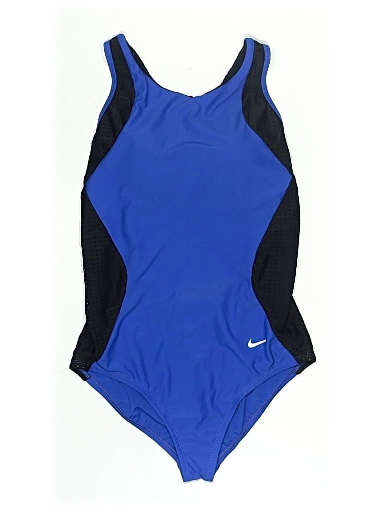 Pre-owned Nike One Piece Swimsuit In Blue