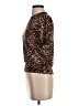 INC International Concepts Animal Print Brown Short Sleeve Top Size S - photo 5