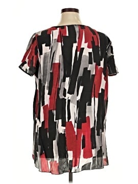 Lafayette 148 New York Short Sleeve Silk Top (view 2)
