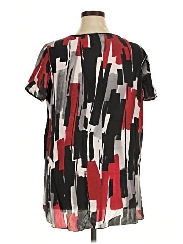Lafayette 148 New York Short Sleeve Silk Top (view 2)