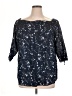CeCe 100% Cotton Blue 3/4 Sleeve Blouse Size XL - photo 1