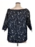 CeCe 100% Cotton Blue 3/4 Sleeve Blouse Size XL - photo 2