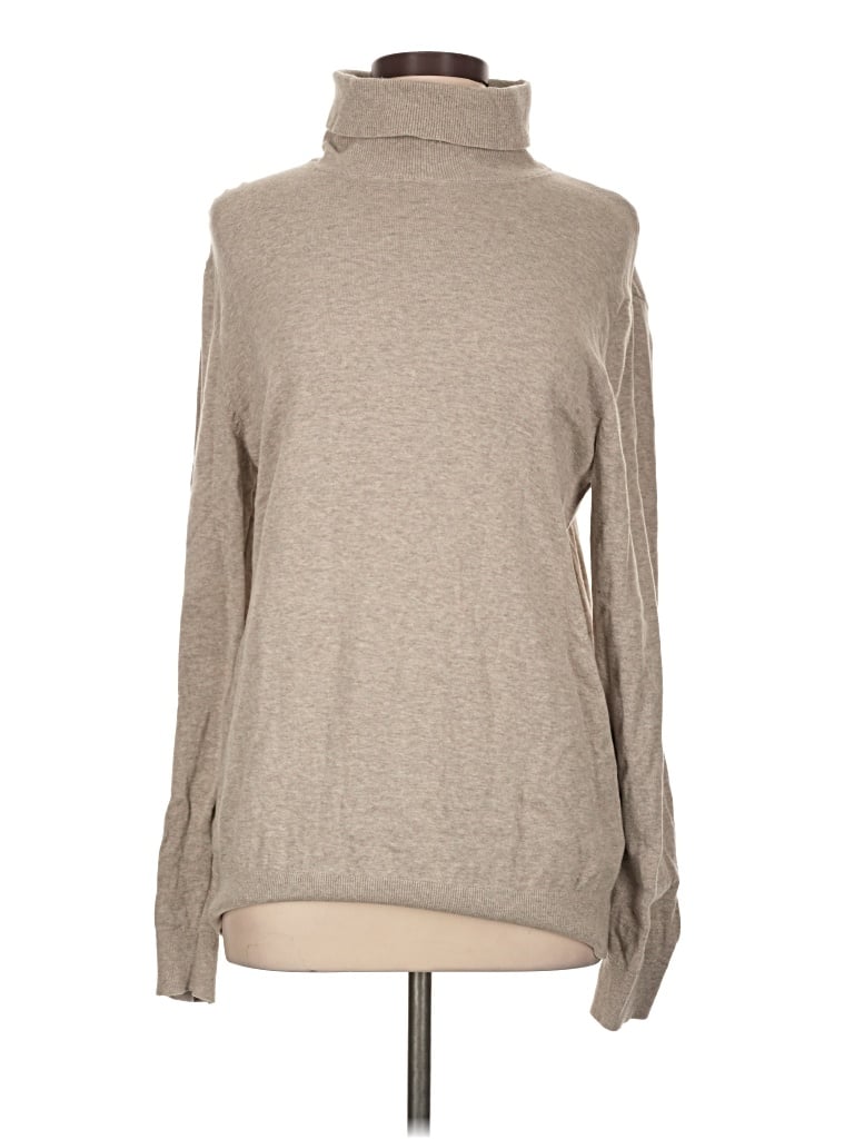 Pre-owned H&m Turtleneck Sweater In Tan