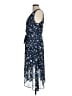 DKNY 100% Polyester Floral Blue Cocktail Dress Size 8 - photo 5
