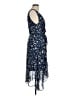 DKNY 100% Polyester Floral Blue Cocktail Dress Size 8 - photo 4
