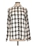 Harley Davidson 100% Viscose Plaid Ivory Long Sleeve Button-Down Shirt Size L - photo 1