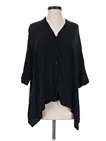 Zara TRF 3/4 Sleeve Button-Down Shirt (view 1)
