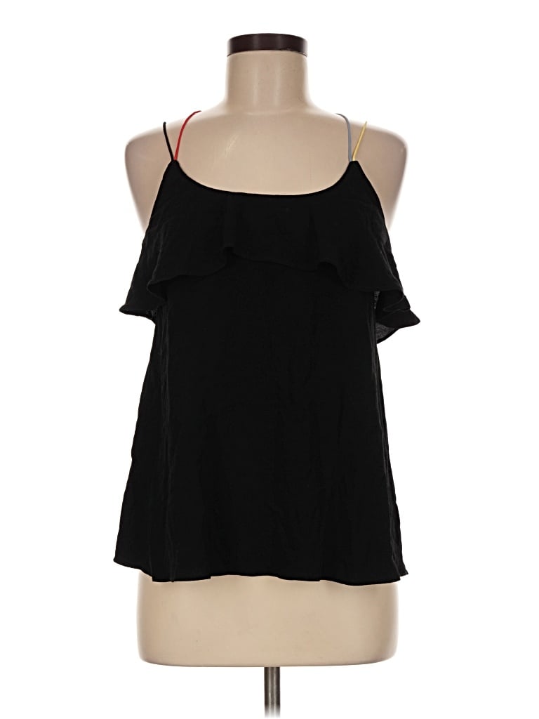 Pre-owned Ro & De Sleeveless Top Black Halter Neckline Tops