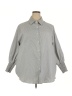 Unbranded Solid Gray 3/4 Sleeve Button-Down Shirt Size 4X - photo 1