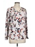 Brina & Em 100% Rayon Floral Gray Long Sleeve Blouse Size L - photo 1