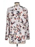 Brina & Em 100% Rayon Floral Gray Long Sleeve Blouse Size L - photo 2