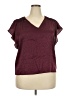 Nine West Burgundy Short Sleeve Blouse Size XXL - photo 1