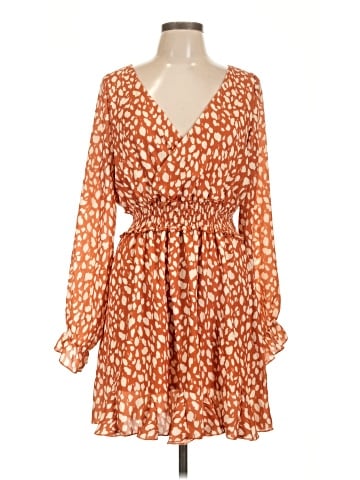 Peach Love Casual Dress (view 1)