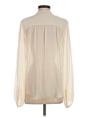 Theory Long Sleeve Silk Top (view 2)