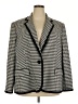 NIPON BOUTIQUE Houndstooth Gray Blazer Size 24W - photo 1