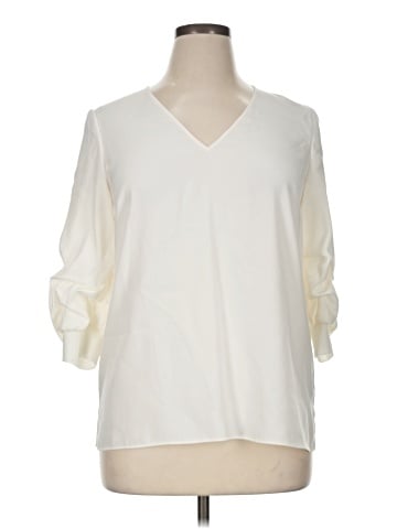 Lafayette 148 New York 3/4 Sleeve Silk Top (view 1)