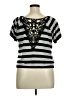 Bongo Silver Short Sleeve Blouse Size XL - photo 2
