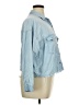 Pull&Bear Blue 3/4 Sleeve Button-Down Shirt Size XL - photo 4