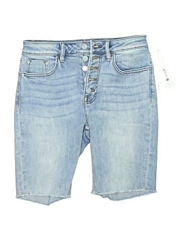 Aqua Denim Shorts (view 1)