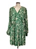 Versona 100% Polyester Print Green Casual Dress Size L - photo 1