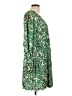 Versona 100% Polyester Print Green Casual Dress Size L - photo 4