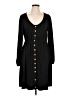 Unbranded Solid Black Casual Dress Size L - photo 1