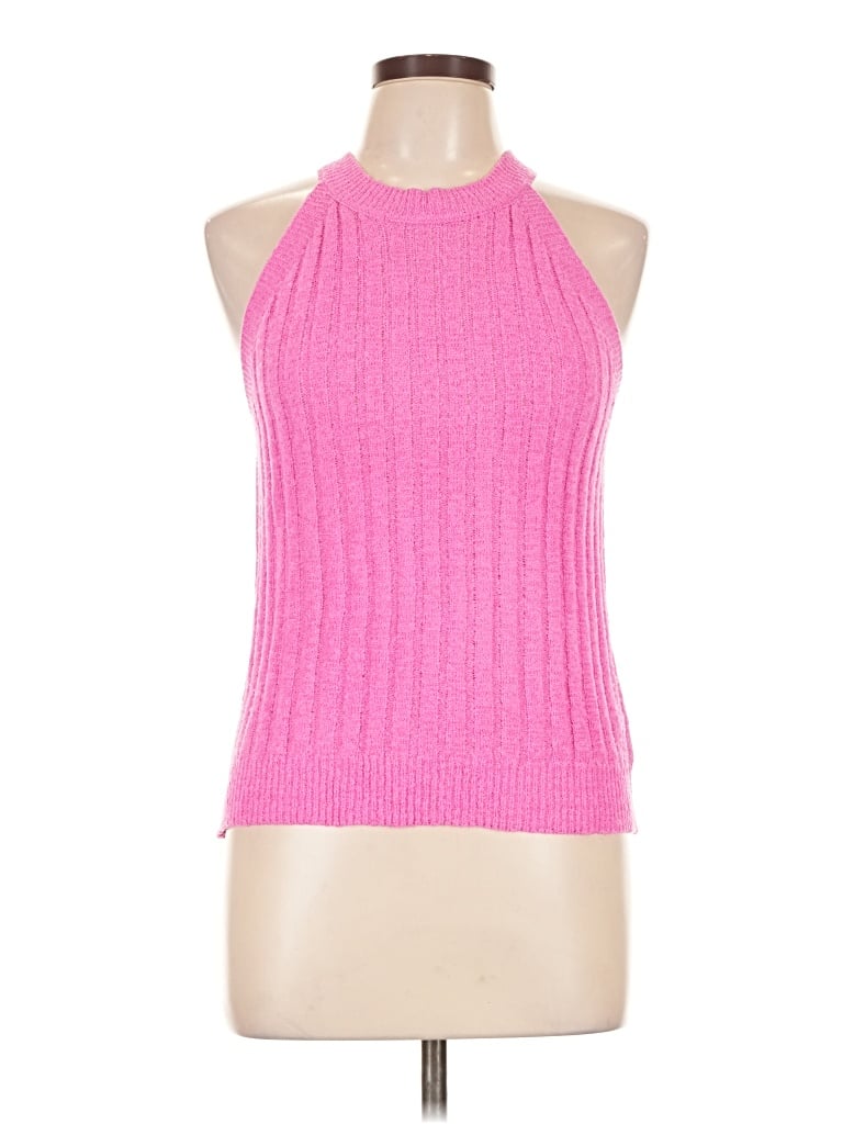 Pre-owned Blu Pepper Sweater Vest In Pink
