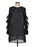Boohoo 100% Polyester Polka Dots Black Casual Dress Size 10 - photo 1