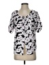Larry Levine Purple Short Sleeve Button-Down Shirt Size S - photo 1