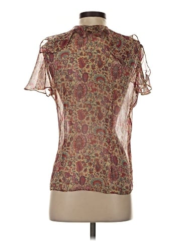Lauren by Ralph Lauren Short Sleeve Silk Top (view 2)