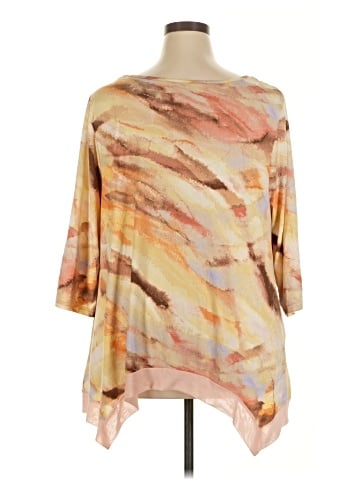LOGO by Lori Goldstein 3/4 Sleeve Top (view 2)