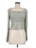 Sim & Sam 100% Rayon Green Long Sleeve Blouse Size M - photo 1