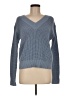 White + Warren Checkered-gingham Blue Pullover Sweater Size M - photo 1