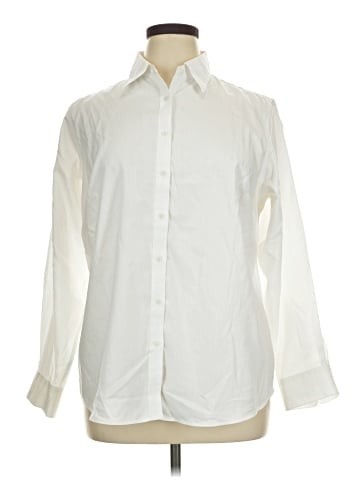 Jones New York Signature Long Sleeve Button-Down Shirt (view 1)