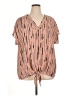 She + Sky 100% Polyester Pink Short Sleeve Blouse Size XL - photo 1
